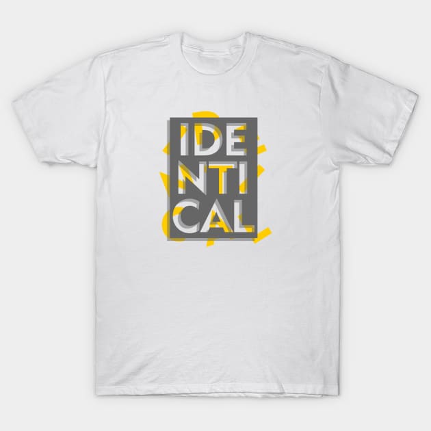 3d effect scrambled letter of identical T-Shirt by Typography Dose